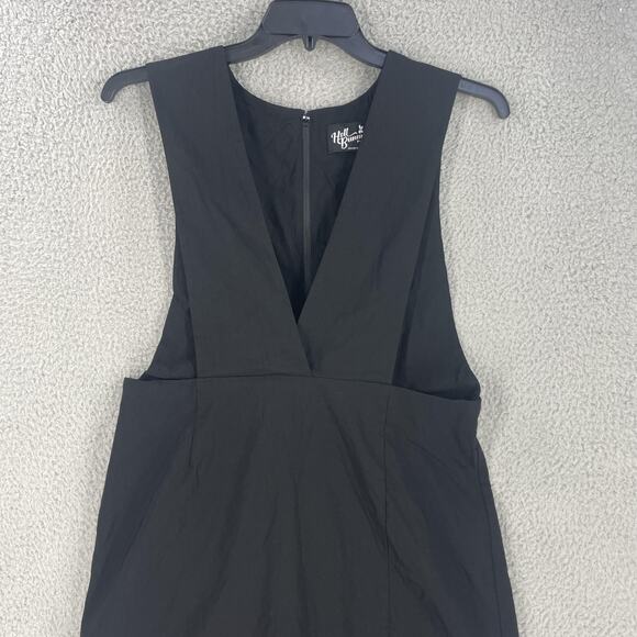 Hell Bunny Dress Womens Extra Large XL Black Sleeveless Deep V Neck Pencil Layer - Picture 3 of 13